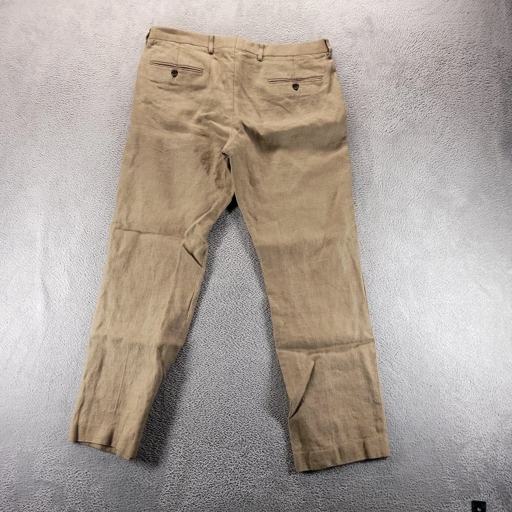 J.CREW Pants Mens 33x32 Beige Ludlow Classic Linen Dress Trousers Straight Fit